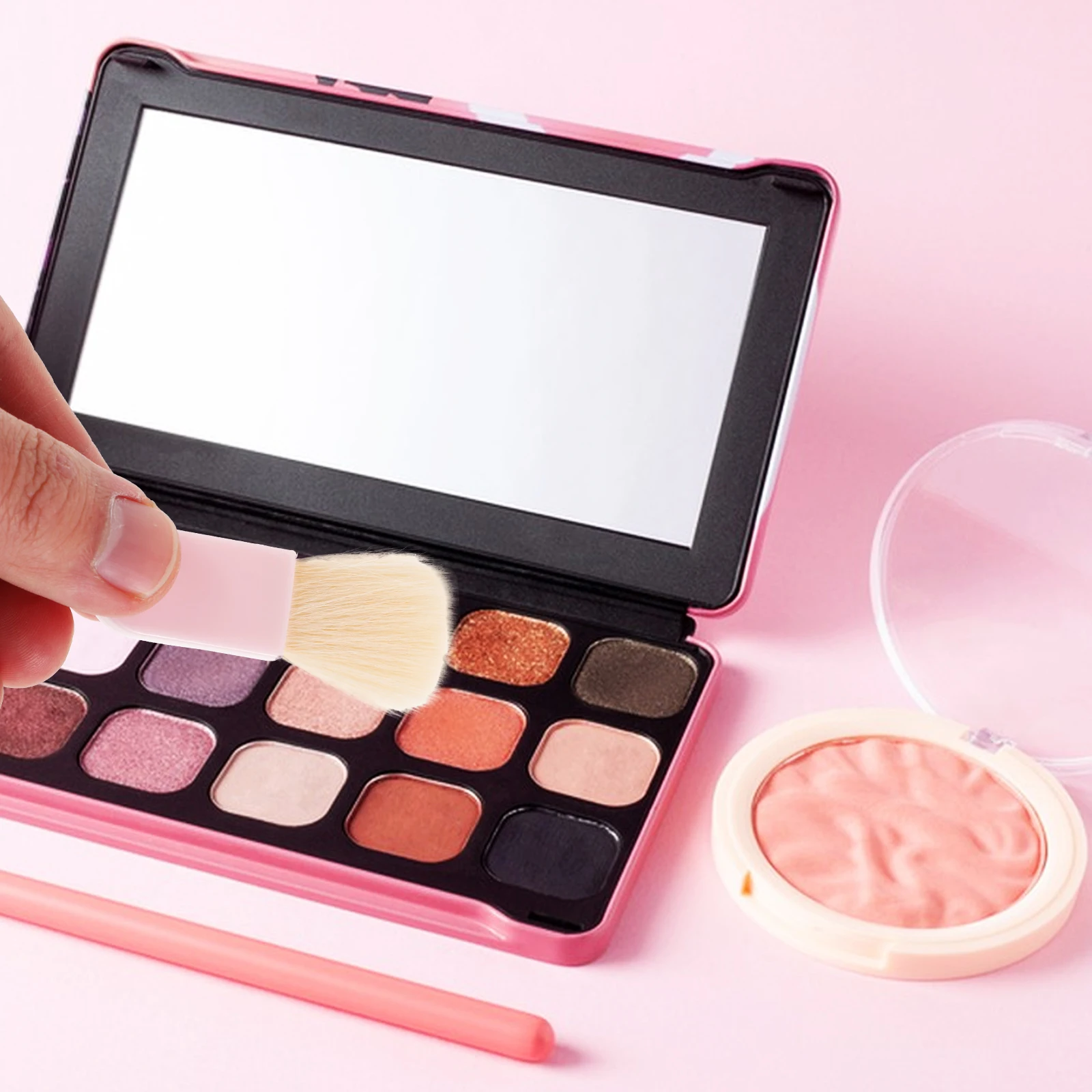 

1 Set Mini Travel Makeup Brush Set Case Portable Blush Eyeshadow Face Applicator Kit For Women Fine Craftsmanship Soft