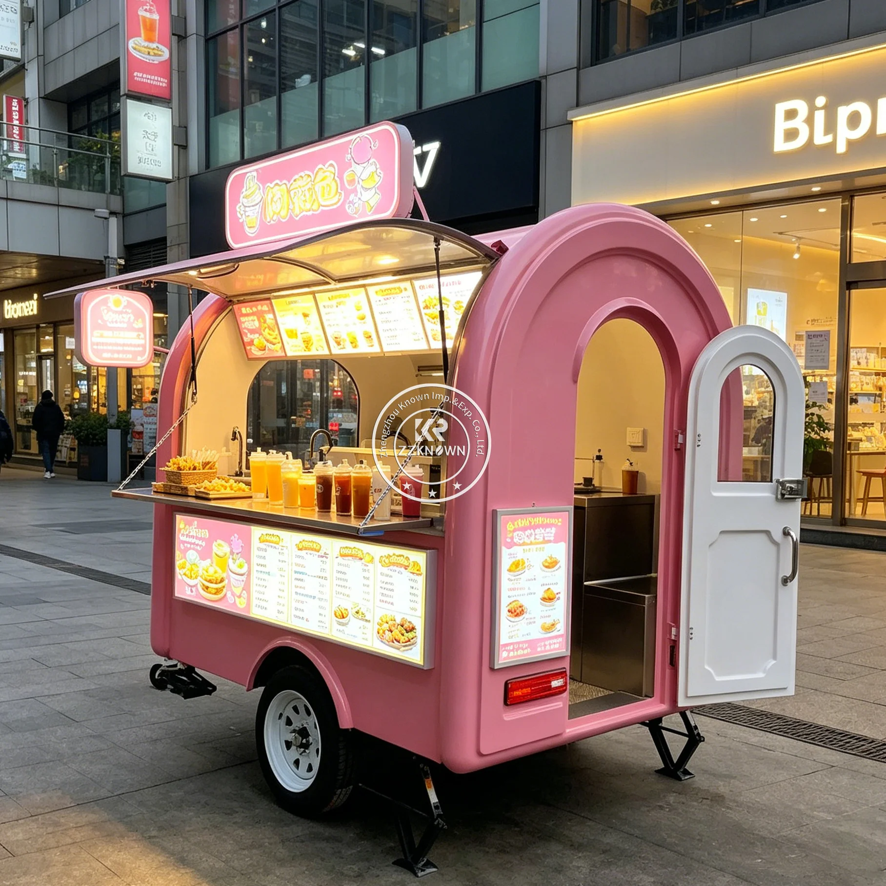 

Street Pizza Burger Coffee Fast Food Truck Trailer Hamburger Snack Ice Cream Vending Trailer Mobile Food Truck With Full Kitchen