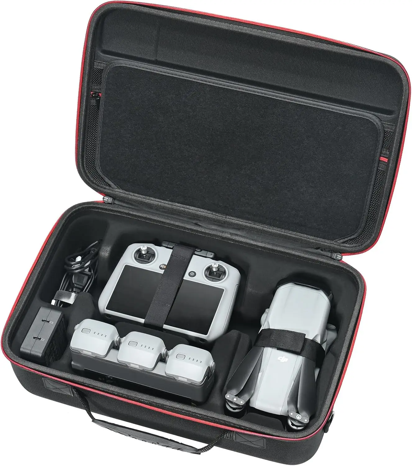 Estuche de Transporte RLSOCO para DJI Air 3S / Air 3 - Compatible con Accesorios Mavic Air 3/3S: Cuerpo de Air 3, Control Remoto DJI RC/RC Pro, Baterías, Bolsa