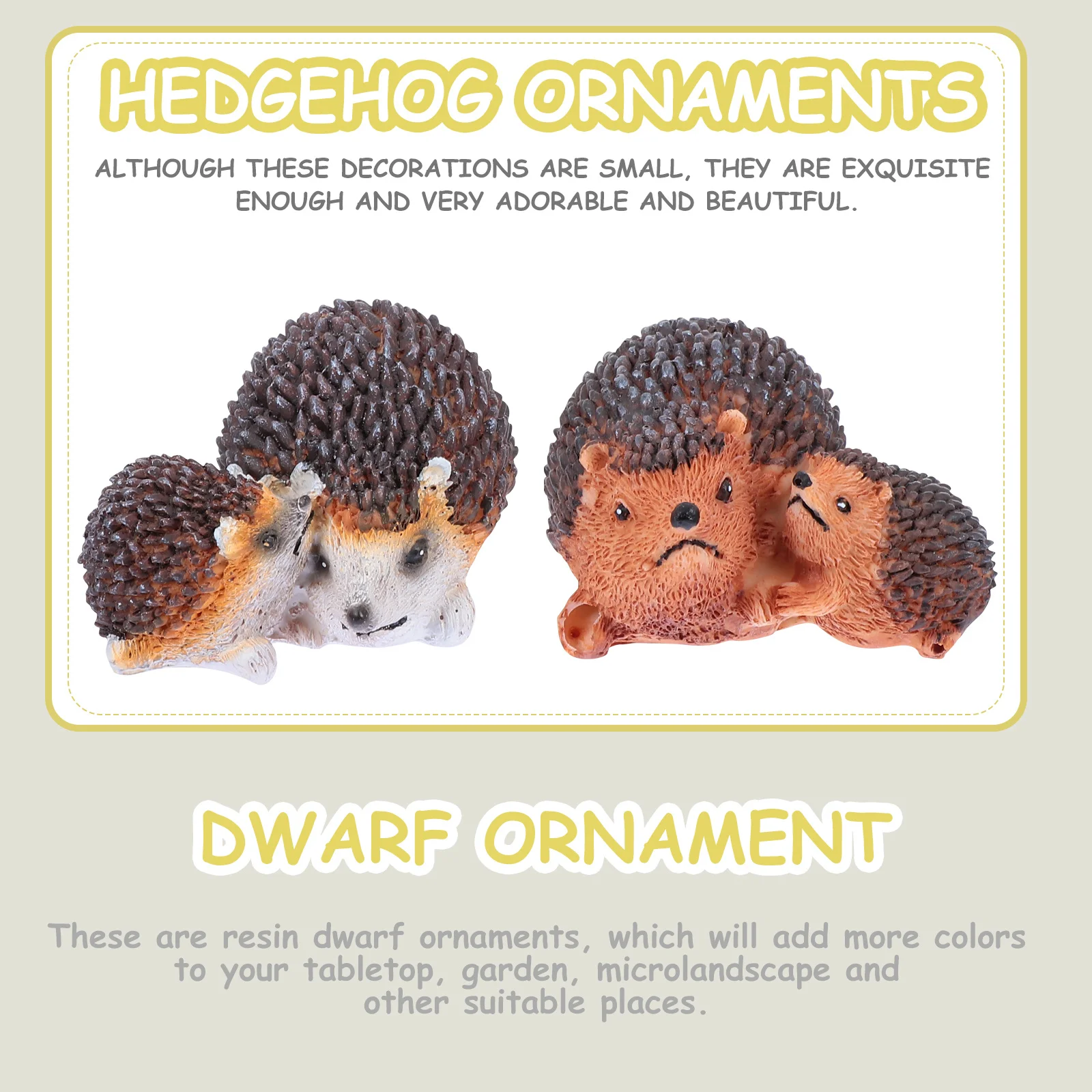 القنفذ ساحة زخرفة الراتنج التماثيل حديقة ساحة المناظر الطبيعية زينة زخرفية محاكاة الحيوان الحرفية #4