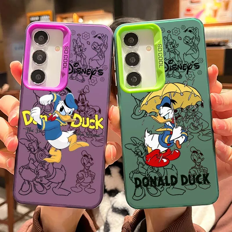 

Disney Donald Duck For Samsung A16 A55 A05 A51 A71 A54 A06 A04e A15 A05s A25 A56 A13 A53 Colorful Silver Phone Case