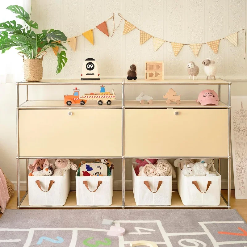 

2 шт. контейнеры для хранения полок — идеальные контейнеры для гардероба и полотенец со складным дизайном