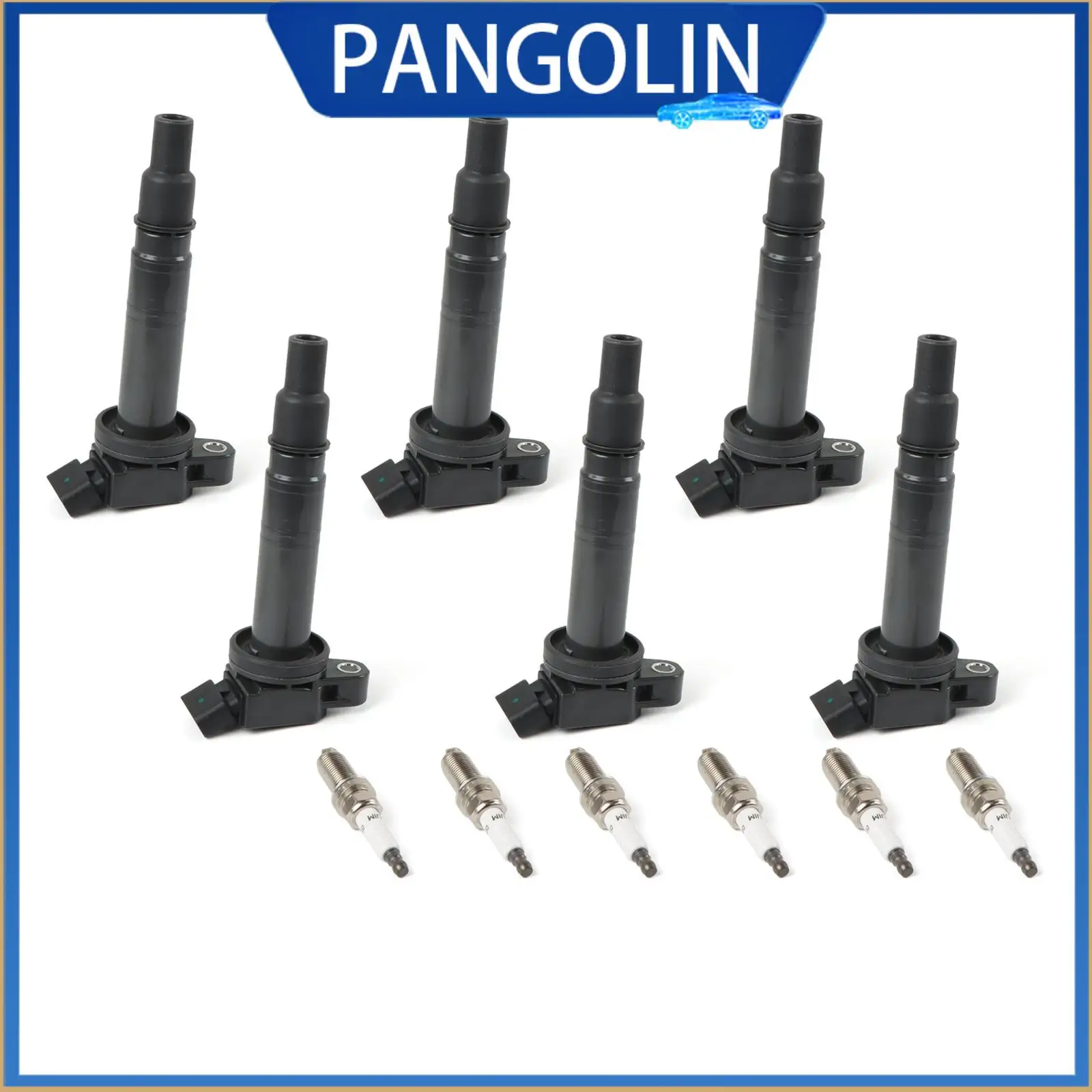 

PANGOLIN 6 шт. катушка зажигания и 6 шт. иридиевая свеча зажигания для Toyota Camry 2.4L l4/2009-2010 Toyota Corolla 2.4L l4 2006-2011 гг.