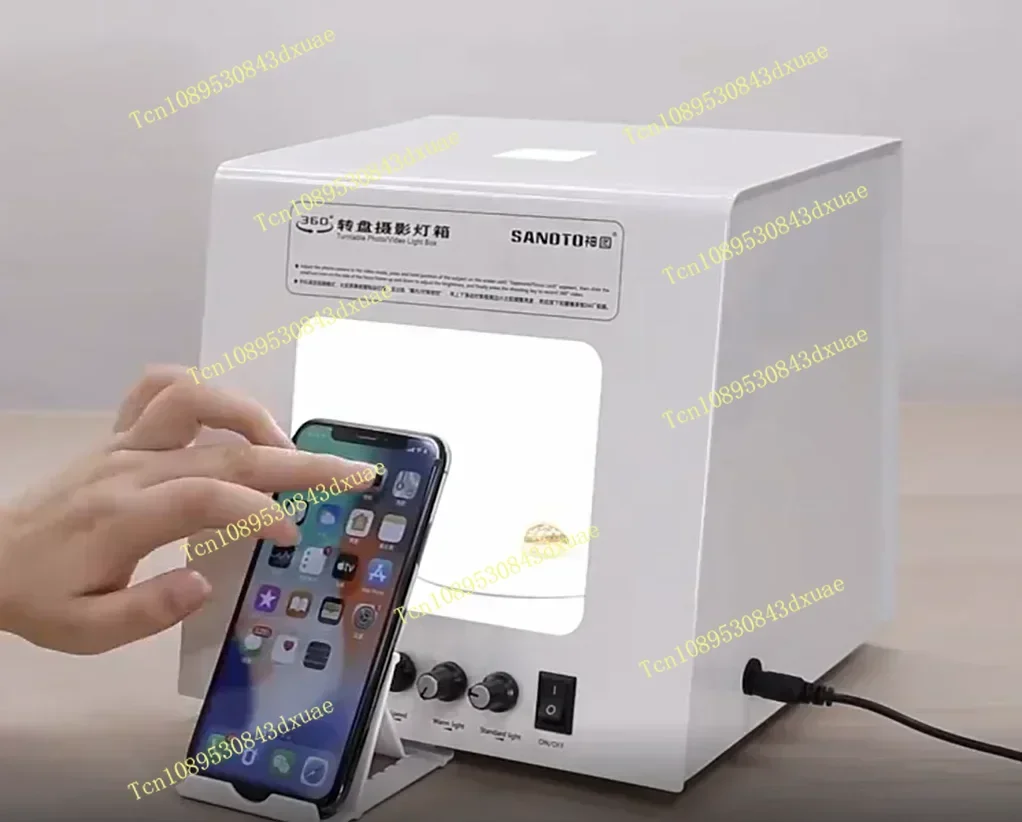 Hot sales mini portable studio video light box portable sanoto TB20 photography turntable photo video light box for 3D scanning