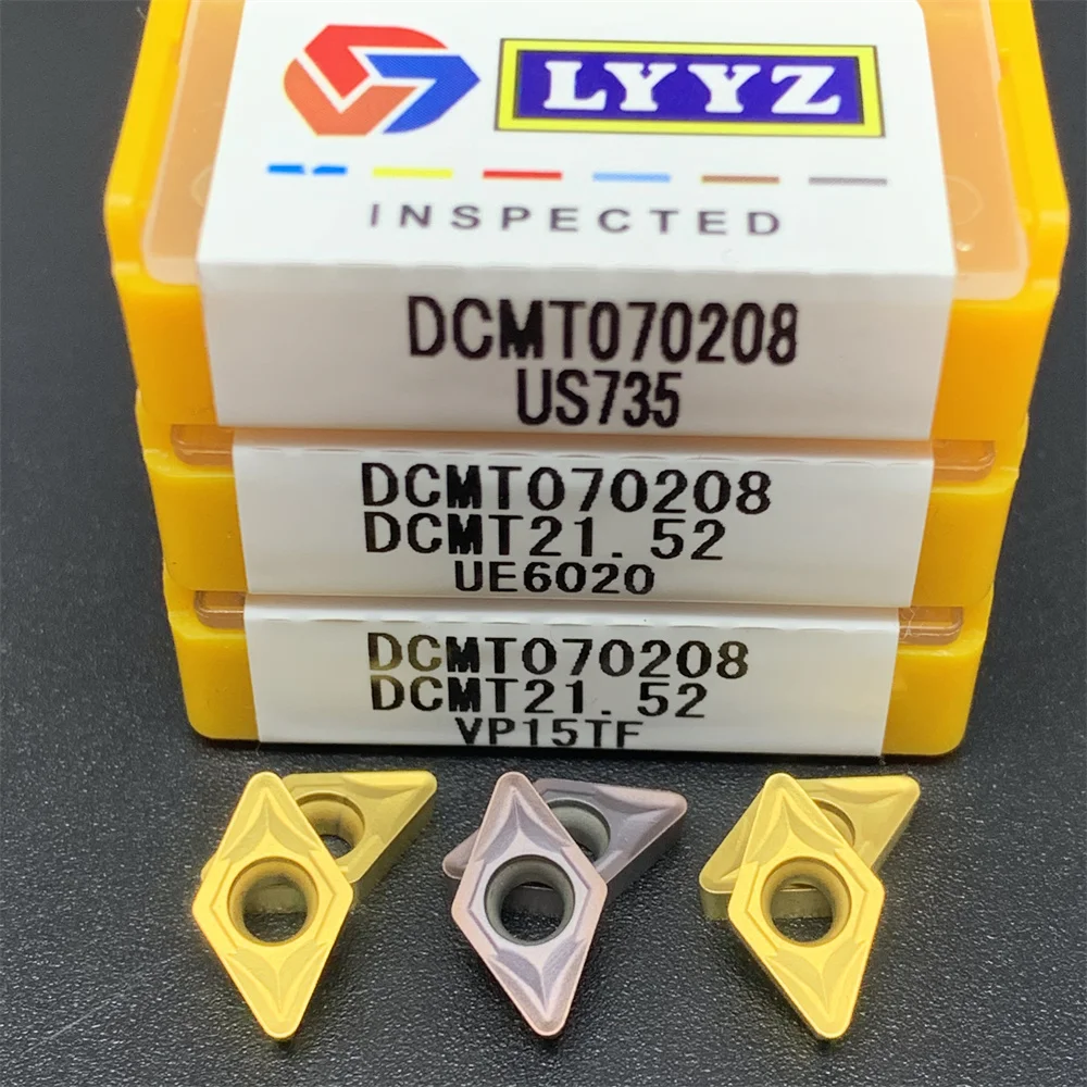 10PCS DCMT070204 VP15TF UE6020 US735 hartmetall einsätze Interne Drehen werkzeug DCMT070208 VP15TF UE6020 US735 gesicht schaftfräser