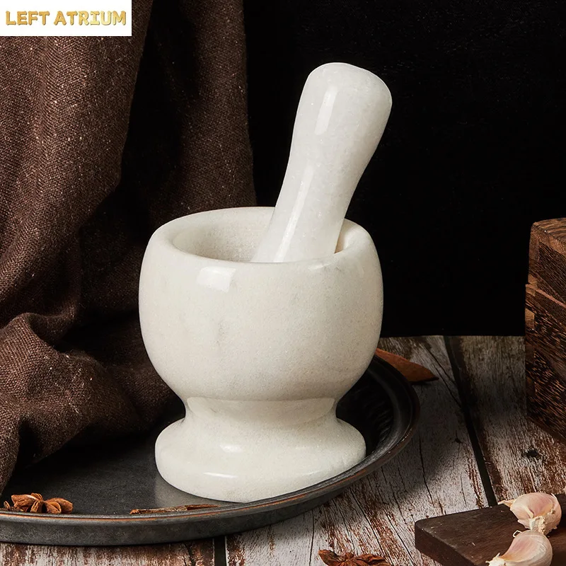 European natural marble pestle salt pepper pill grinder garlic puree grinding bowl mortar and pestle spice grinder grinder weed