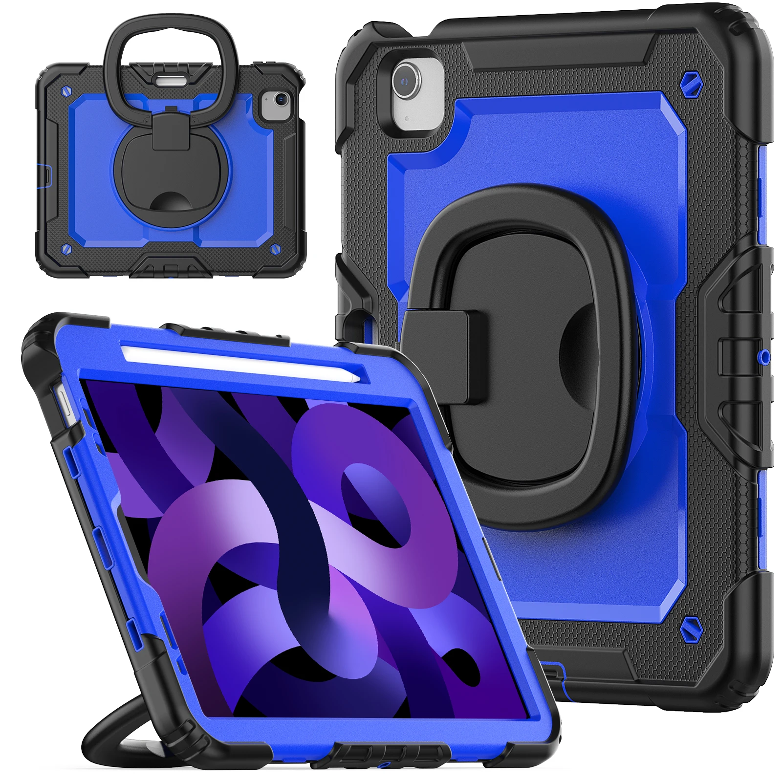 

2025 New Stand Tablet Case For iPad Pro Mini Air 3 4 5 6 7 8 9 10th 11th Generation Rotation Handle 10.9 12.9 13 11 inch Cover