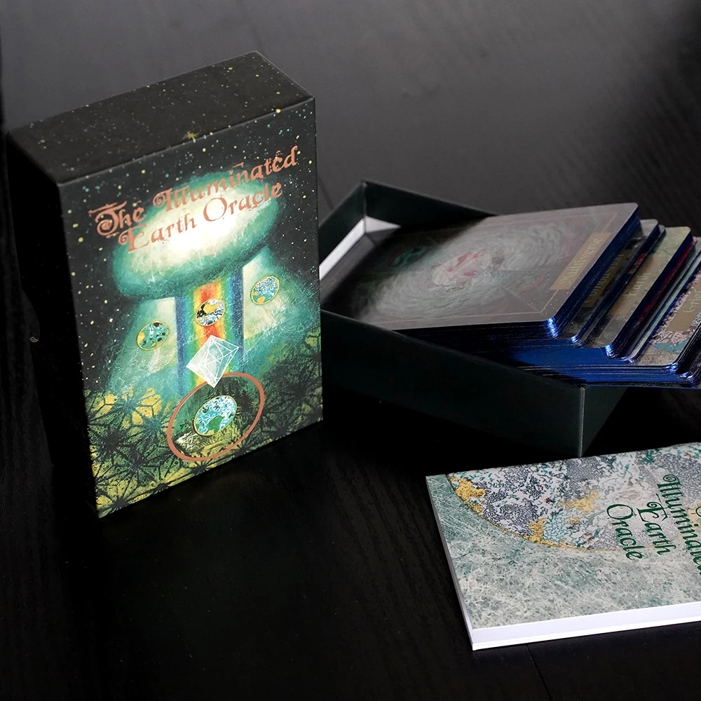 Origin Size 13cm*8cm Illuminated Earth Oracle Card Deck Tarot Divination 63-Card Oracle Deck Inspired By The Beauty And Mystery