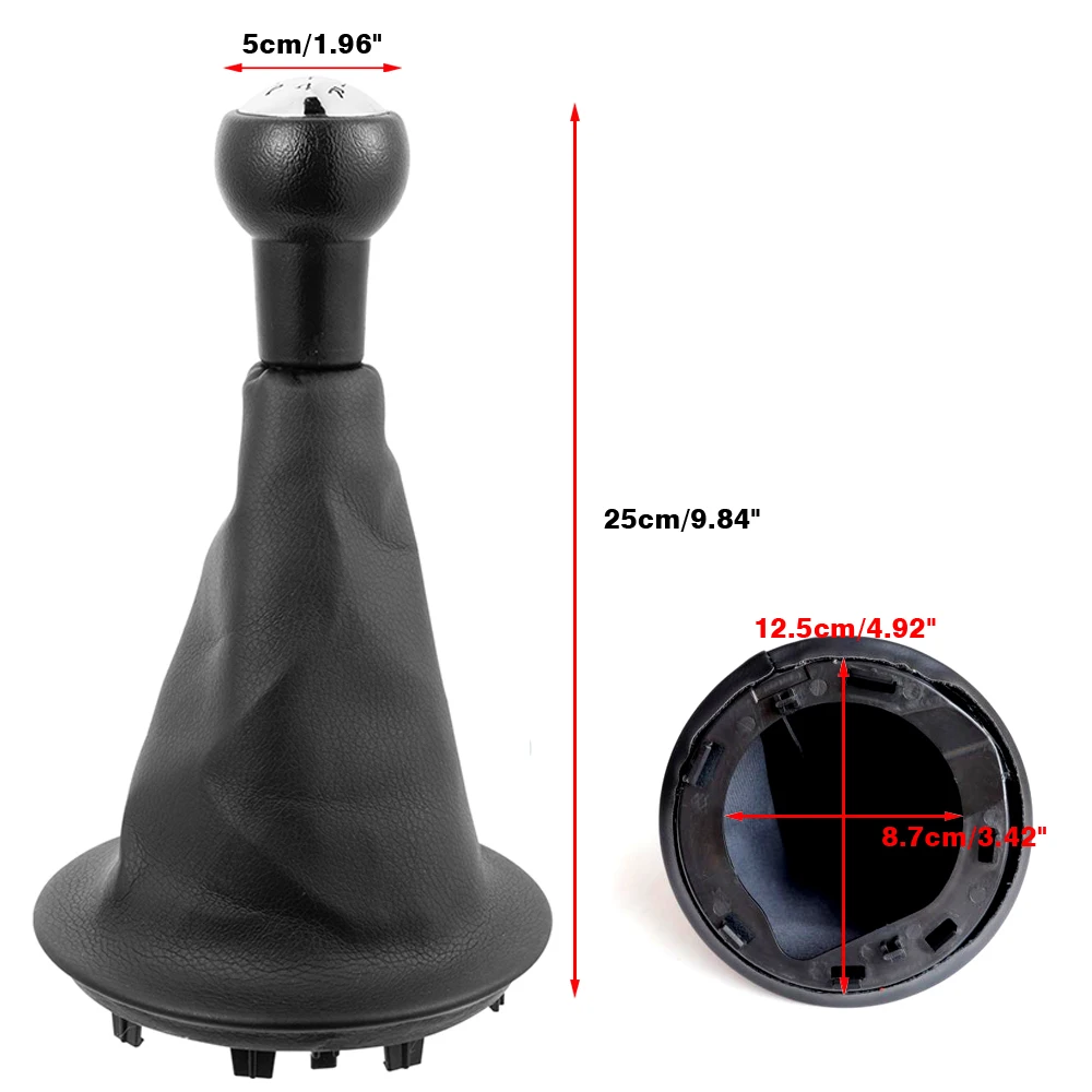 For Peugeot Partner 2008-on Car Gear Shift Knob Lever Shifter Stick Gaiter Boot Cover PU Leather For Citroen Berlingo III MK3