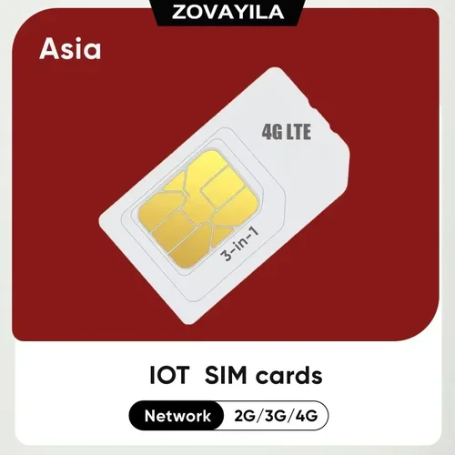 범용 4G LTE 워치 칼라, GPS 라우터, 홈 카메라, 데이터 SIM 카드, 3GB 셀룰러 IoT 장치, 사물인터넷 로밍 아시아, 범용 