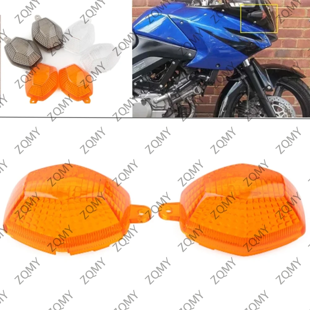 Motocicleta Turn Signal Light Lens, Tampa da lâmpada indicadora, SUZUKI GSX, DL, 650, 1250, 600, 1200, SV1000, DRZ 400, V-Strom, 2pcs