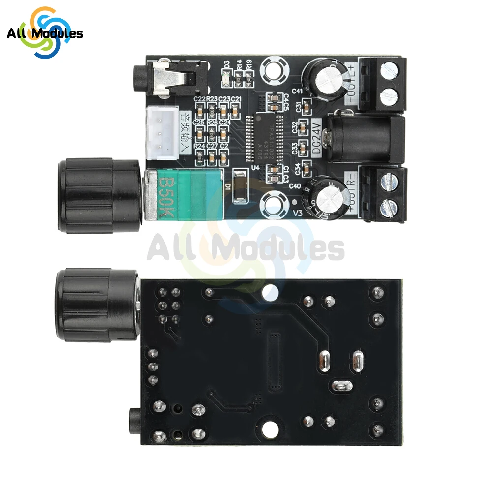 XH-A240 Mini Digital Amplifier Board DC8-26V Universal HD TPA3110D2 30W+30W Digital Audio Power Amplifier Board Amp Module