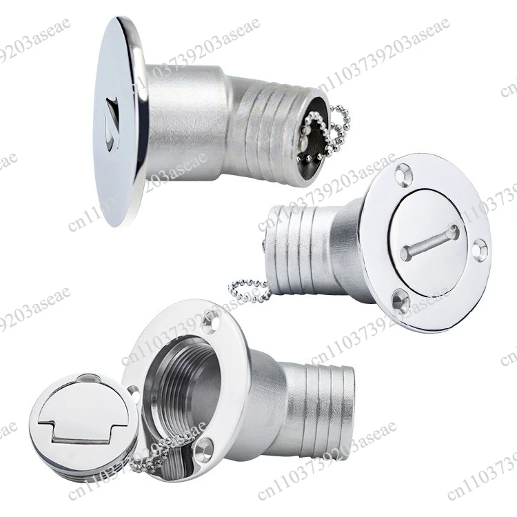 Fuel tank body curved stainless steel refueling port water injection flap small key small tongue marine hardware marine yacht