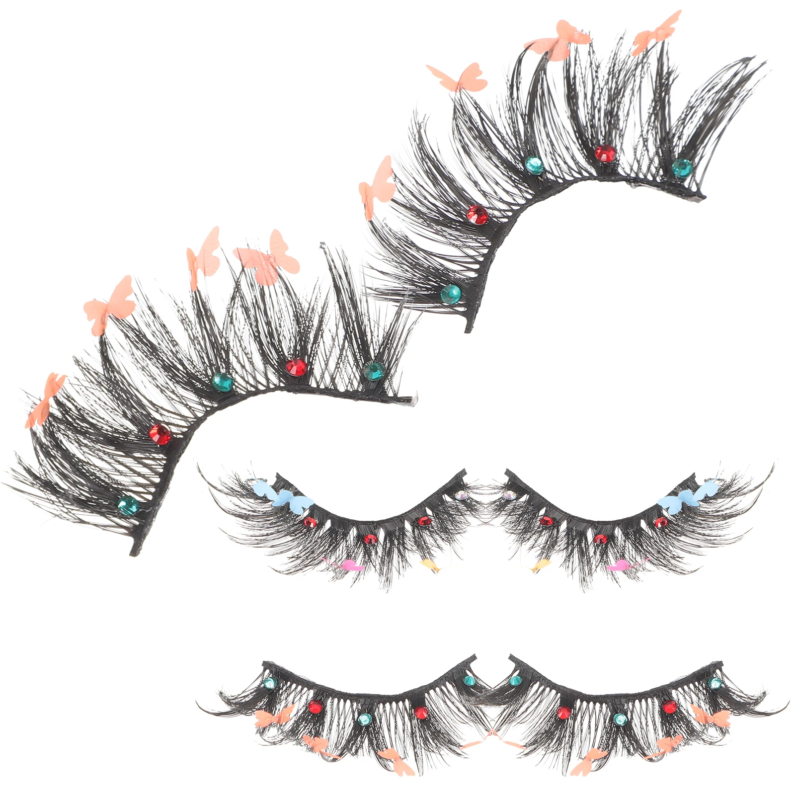 

Fake Eyelashes Lightweight Individual False Lashes For Women Natural Wispy Makeup Supplies Party Stage Performance