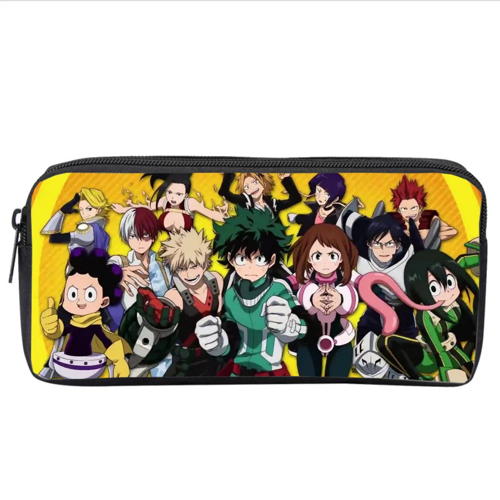 

anime My Hero Academia pencil case Kids Student cartoon pencil Bag teenager Zipper Handbag Women Cosmetic Case Makeup Bag