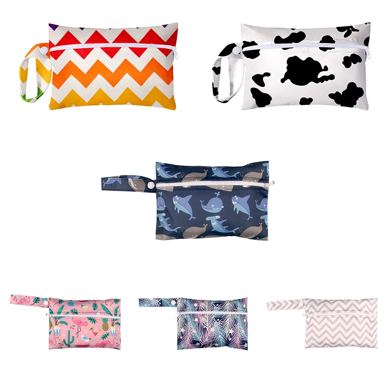 

Маленькая многоразовая сумка-тоут из полиэстера 14*20 см — не легко скатывается, моющаяся для менструальных прокладок и подгузников