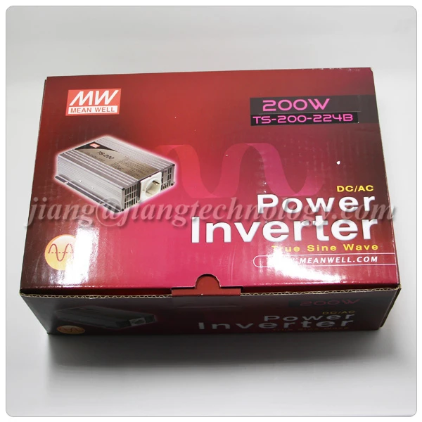 Meanwell-inversor de potencia de DC-AC de onda sinusoidal verdadera, serie TS-400-224B TS-400, 400W, 20a, 24V, CC a CA