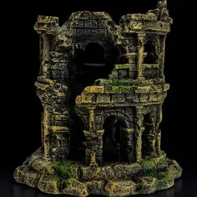 

Simulation Roman Colosseum Aquarium Ornament Resin Colorfast Fish Tank Decoration Hideout Shrimp Hiding Place Underwater