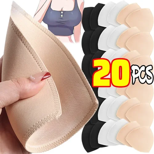 Imagen 2 del producto Almohadillas de esponja triangulares extraíbles para sujetador para mujer, traje de baño Invisible de inserción suave, potenciadores de pecho para Bikini, almohadillas para copa de pecho, accesorios