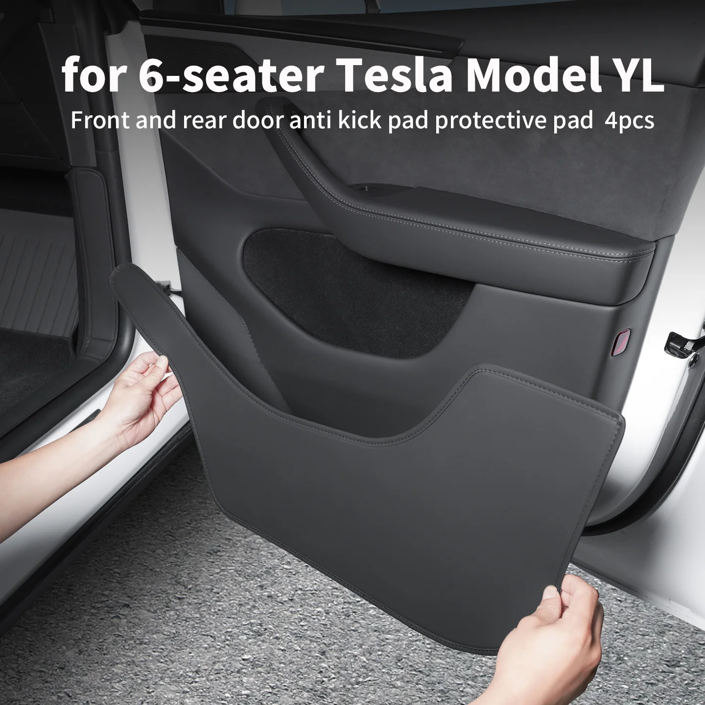 

Suitable for Tesla 6-seater Model YL front and rear door panel thickening anti kick pad protective panel interior modification