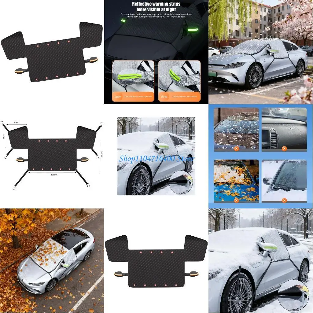 

y1gd Universal Car Front Windshield Thermal Snow Cover Ice Prevention Waterproof