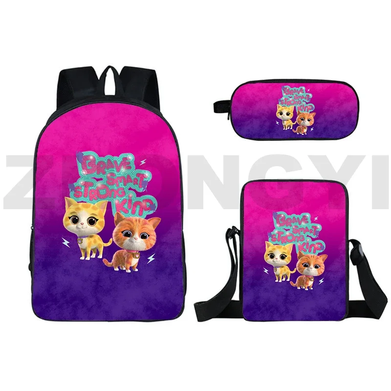 

3D Printed Anime SuperKitties Backpack Boys Cartoon Bookbag School Bag 16 Inch Top Quality SuperKitties Bagpack Travel Women