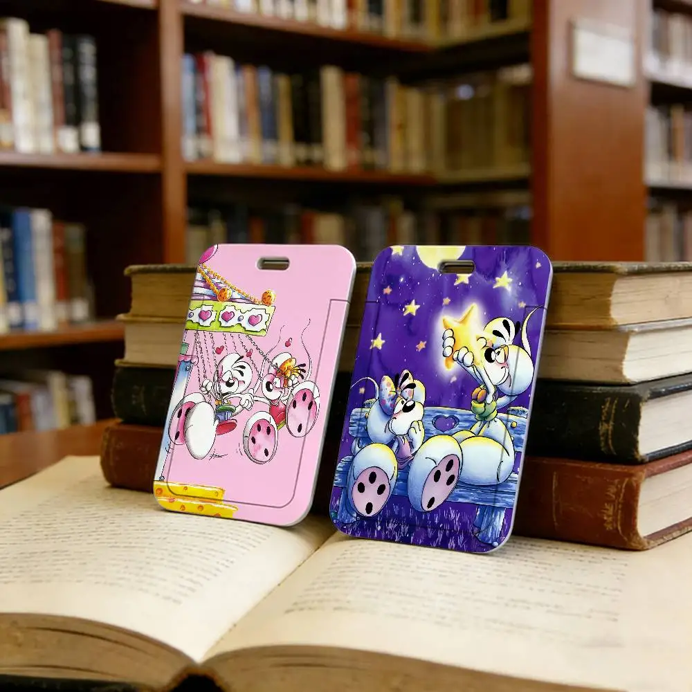 cute cartoon D-Diddl  Durable Lanyard Card Covers Holders for Daily Cards, Idol Photocard, Business Card, Office Materials