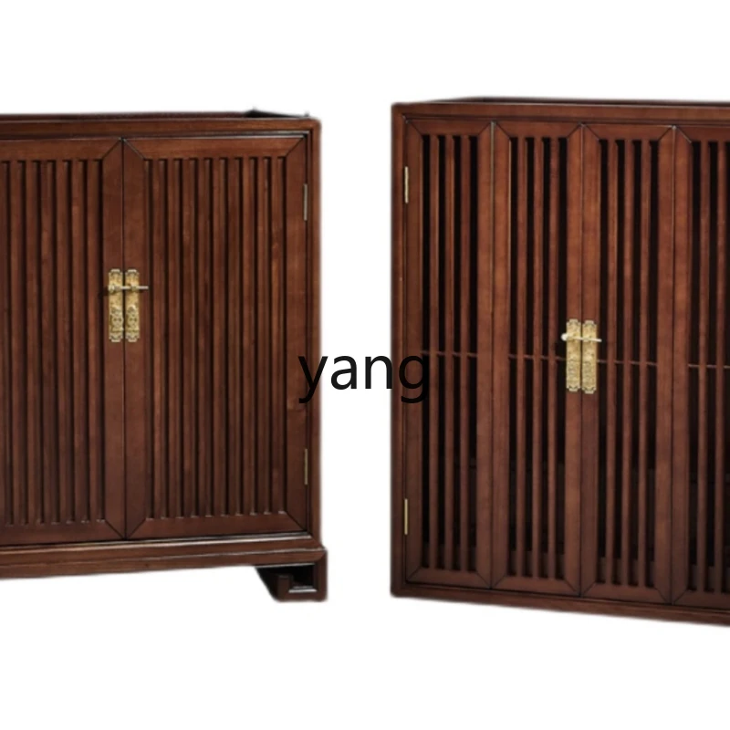 

Yjq New Chinese Style Solid Wood with Door Buddha Shrine Guan Gong God of Wealth Shrine Ancestor Worship Table Clothes Closet