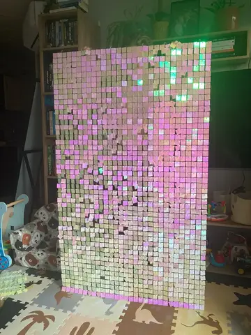 6-30Pcs Shimmer Wall Backdrop Panels Square Sequin Shimmer Wall Panel Photo Backdrops for Birthday Wedding Christmas Party Decor