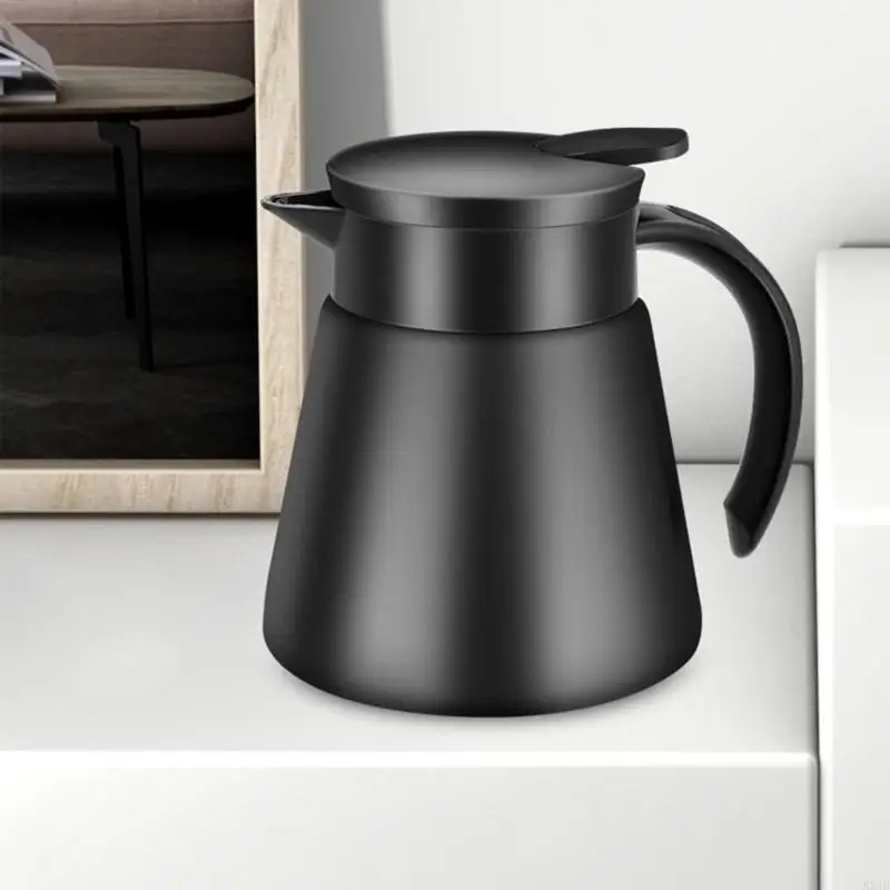 KX4B 680/880ml Stainless Steel Double Wall Vacuum Flask Insulated Coffee Pots Milk Teas Jug Kettle