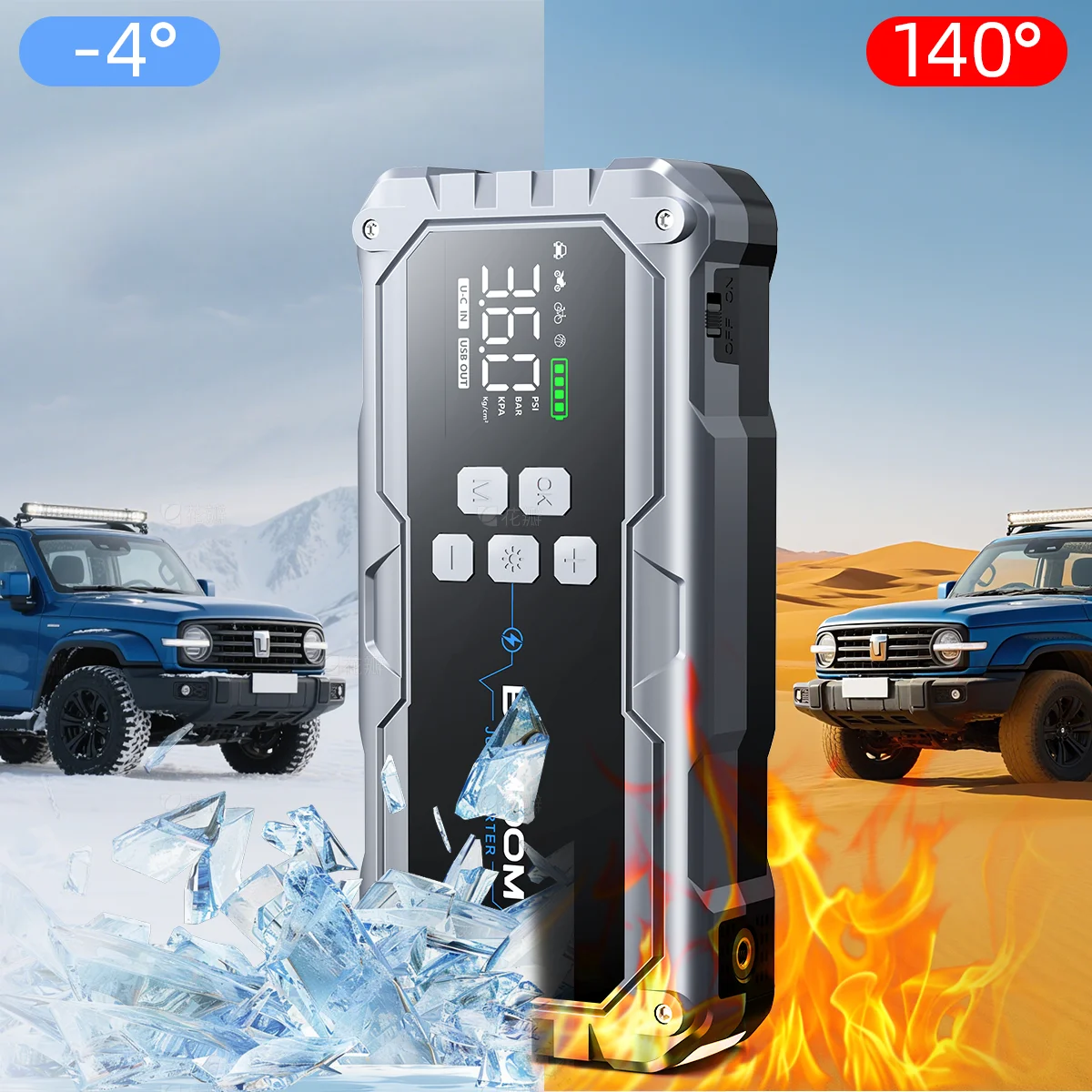 1000A/1500A PEAK Power Bank 21800mAh/26800mAh Jump Starter Portable Charger  ,Car Booster Auto Starting Device Emergency Car Battery Starter,Starter Power  Bank for ALL Petrol And 10L Diesel Engine, Portable Starter Power Bank with