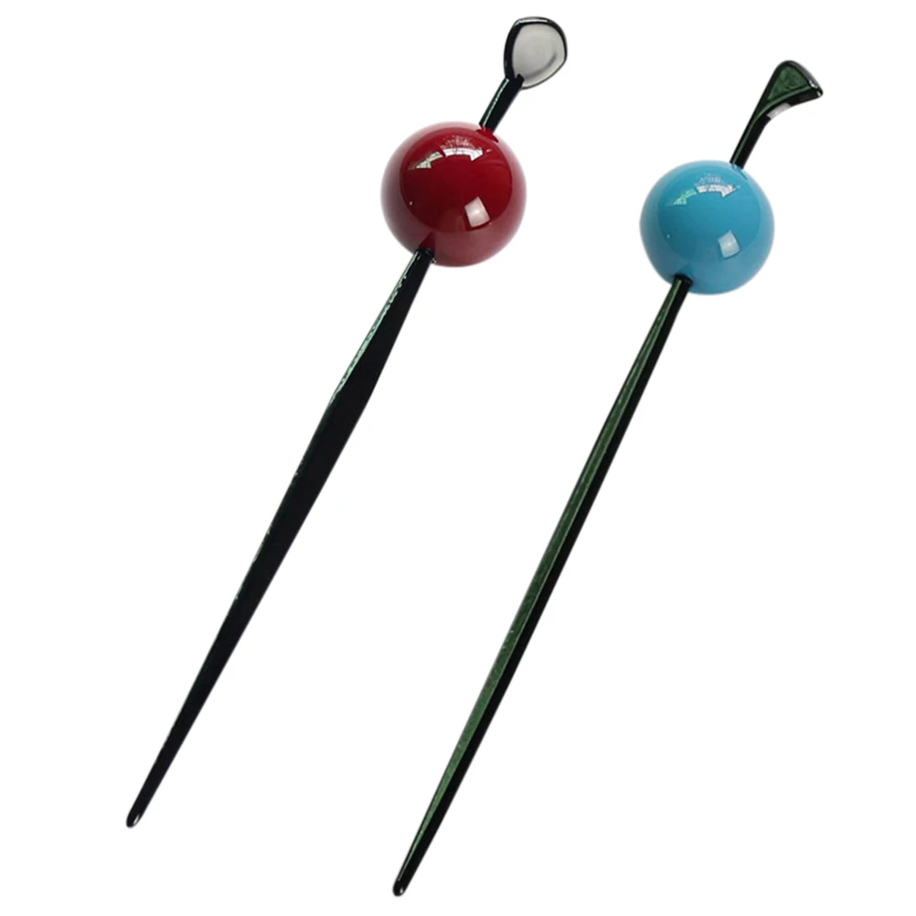 

2pcs Hairpin Long Hairpin C Hair Fork Long Hair Wax Stick Accessories Bun Clip Rhinestones Holder Women