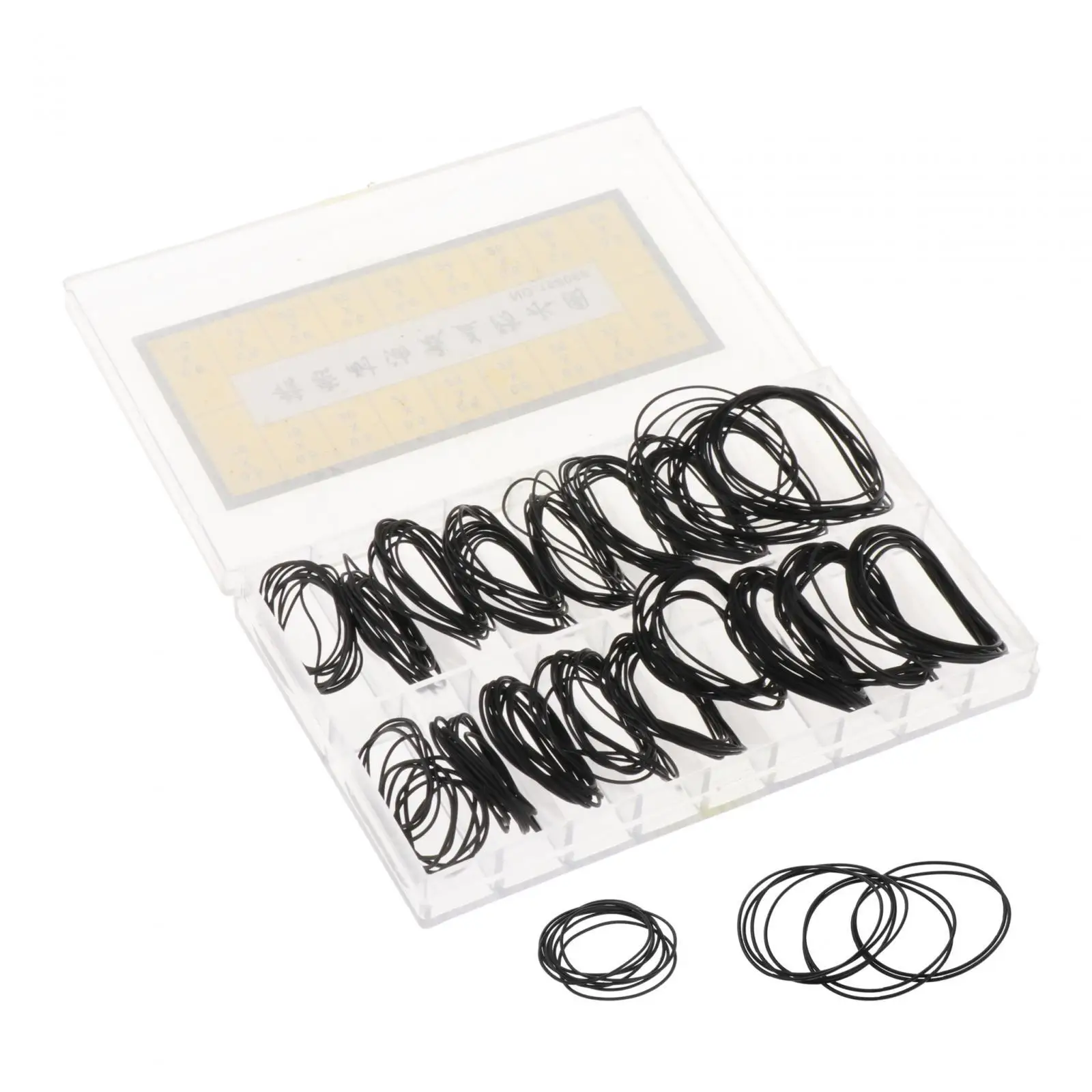180 Pieces Watch Back Gasket Replacement 18 Sizes Assortment Set Professional Waterproof O Ring Watch Gaskets Repair Parts Black