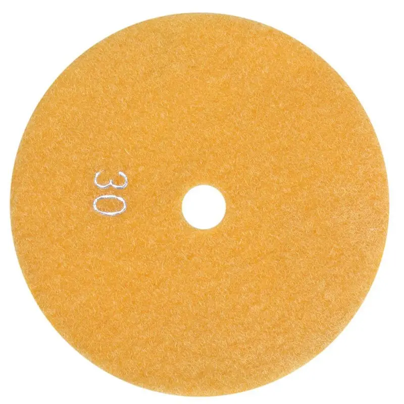 M50K-5Pcs 5 Inch 125Mm Wet Diamond Polishing Pads Marble Granite Grits 30