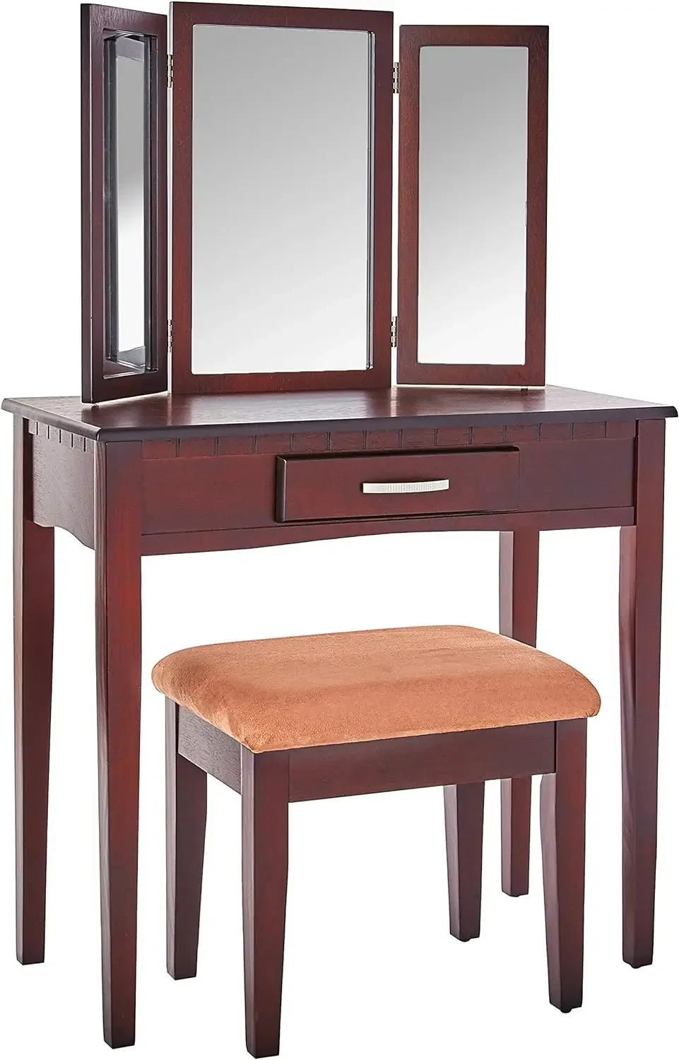 FRENCHI FURNITURE Home Furnishing 2 Piece Home Furnishing Stool Set & Vanity