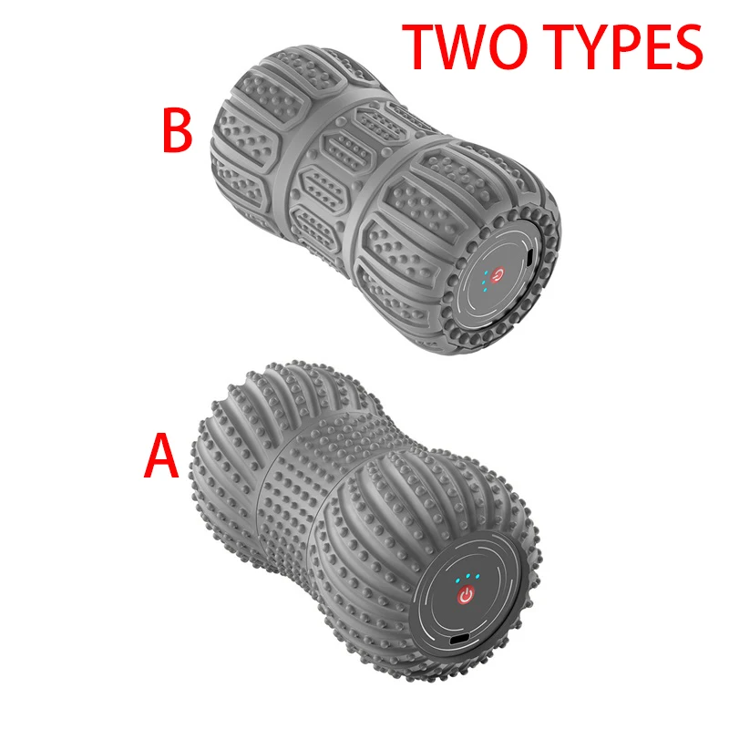 Electric Fascia Fitness Roller Peanut Ball Vibration Massage Shoulder Neck Waist Leg Muscles Relaxation Connect Bluetooth Music view 4