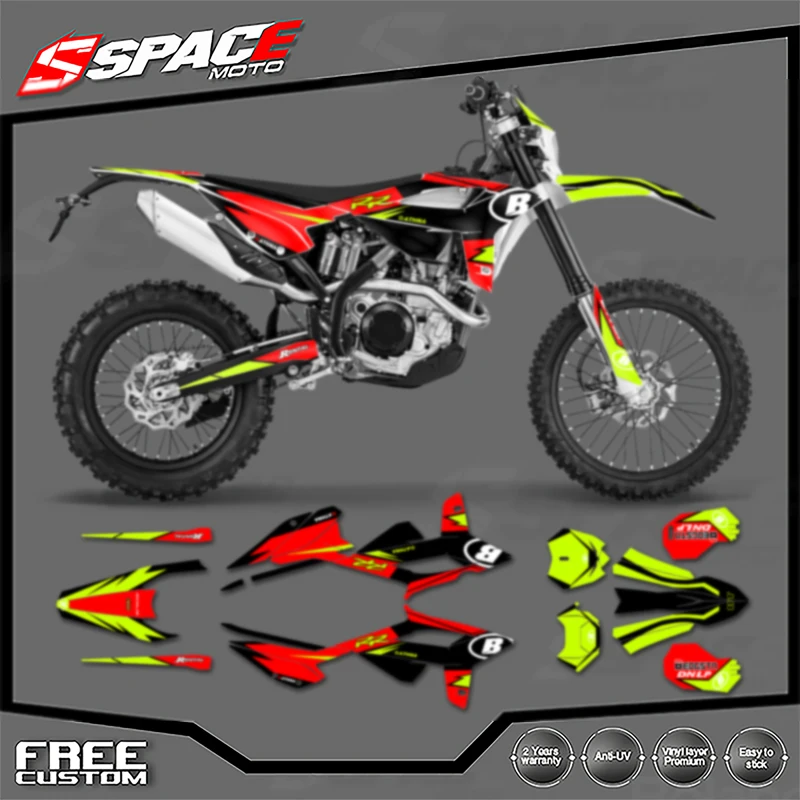 ملصق خلفي مخصص لرسومات الدراجات النارية لـ Beta 250 300 RR 2020 2021 2022 20-22 مجموعة ملصقات إندورو 08