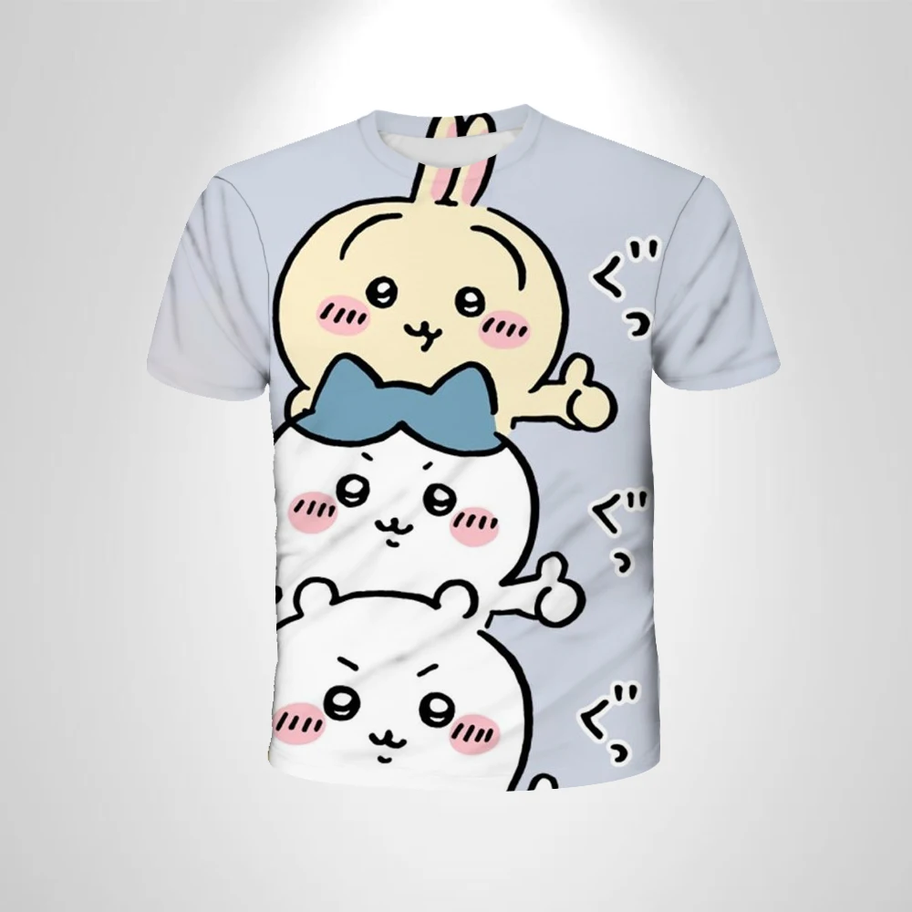 

Summer Chiikawa Cute Girls 3D T-shirt Women Clothes Anime Children's T-shirt Girls Tops Casual Short Sleeve Breathable Oversized