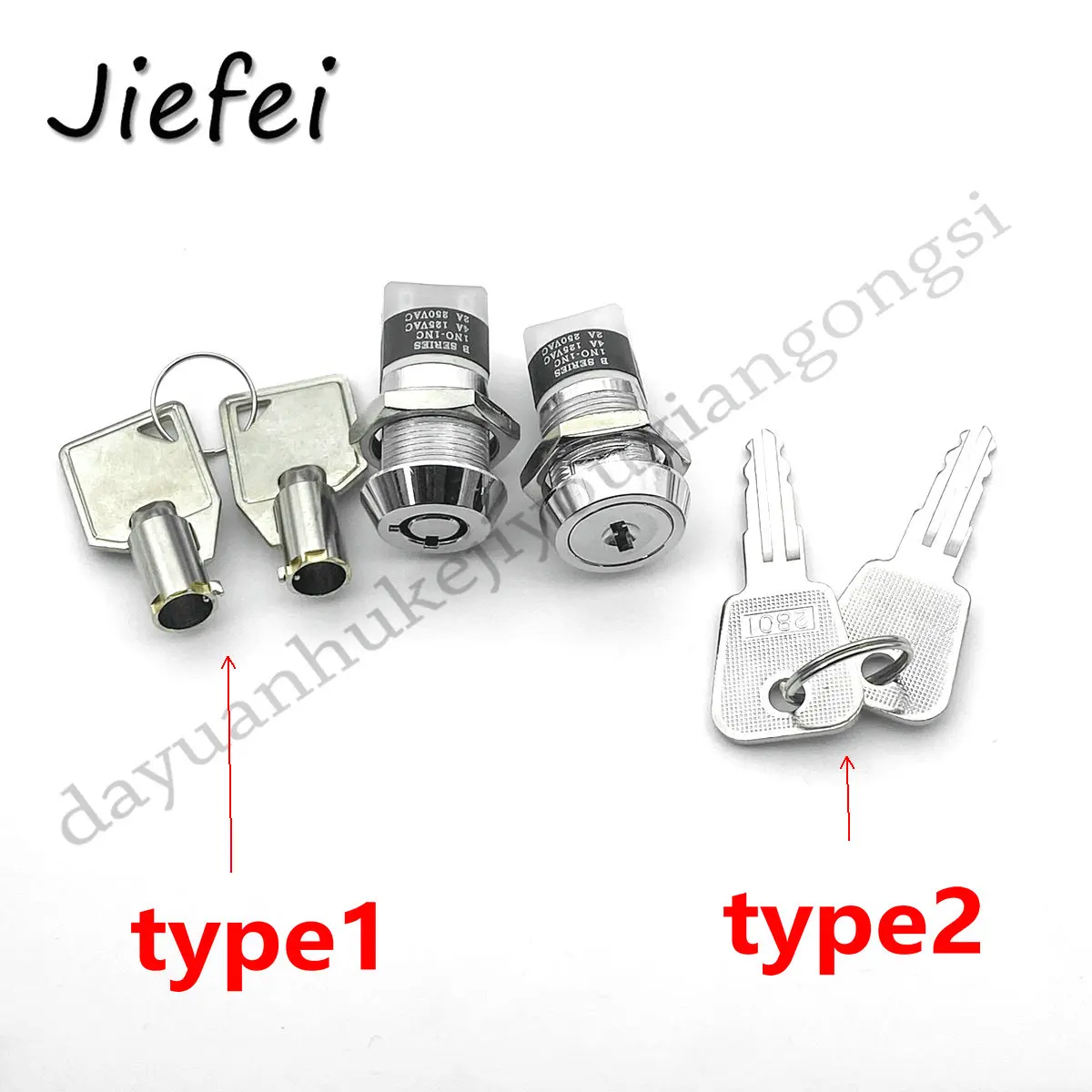 

10set 19mm Stainless Steel Telephone Electronic Lock Power Lock Key Switch Double Side Pull Out 2A 250V AC / 4A 125V AC