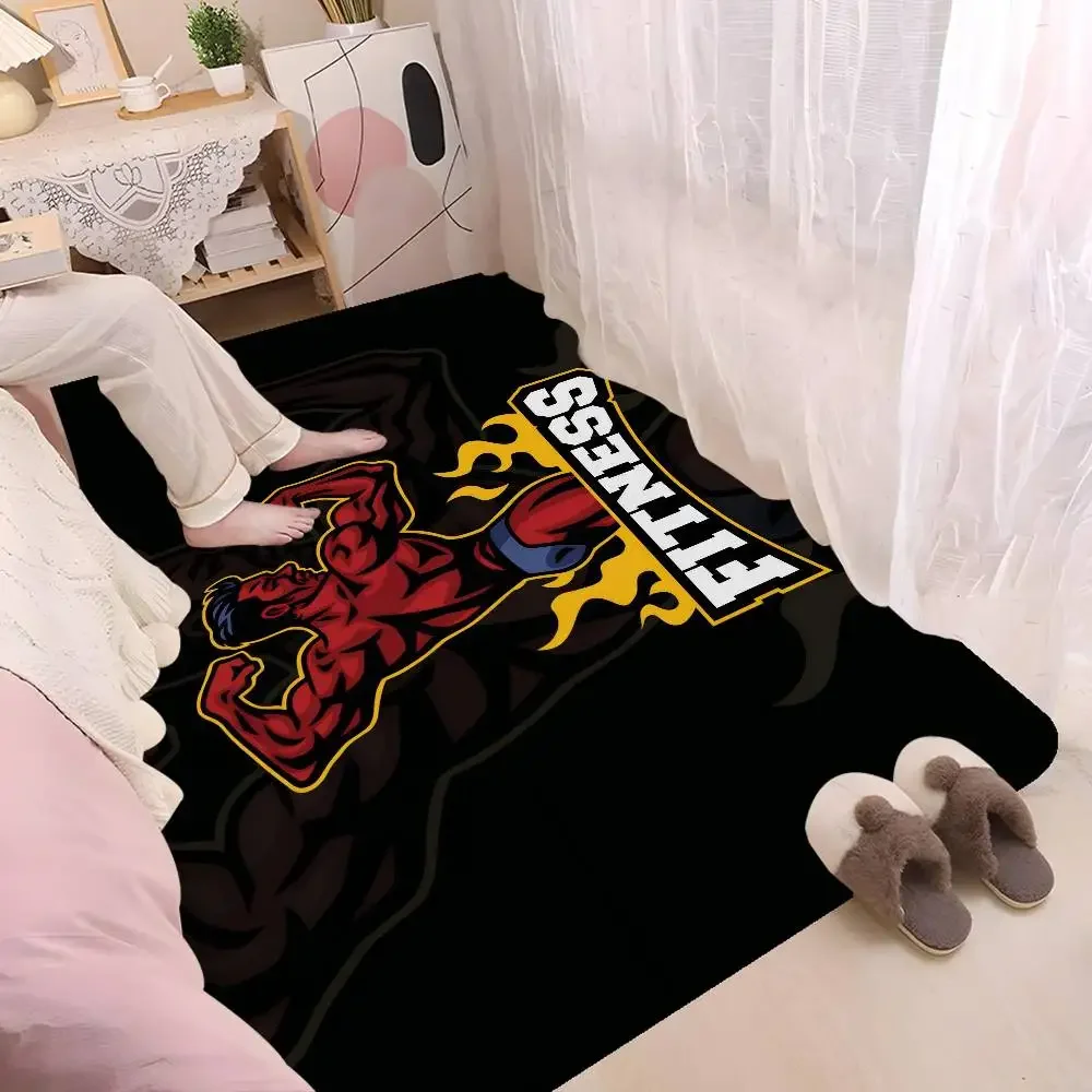 كمال الاجسام الصالة الرياضية اللياقة البدنية سجادة باب المضادة للانزلاق امتصاص الماء شريط طويل وسادة غرفة نوم حصيرة السرير الحصير #2