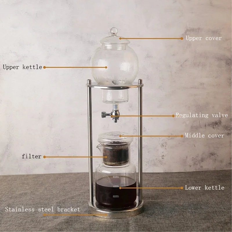 600ml Classic Cold Brew Coffee Ice Coffee Maker Espresso Coffee Drip Pot