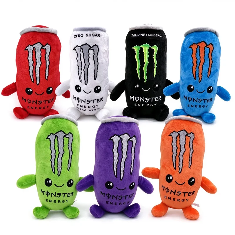 Monster Energy Drink Can Plush Toy - Cute Soft Cartoon Stuffed Doll Home Decor & Gift for Fans Friends - New Plushie Figure
