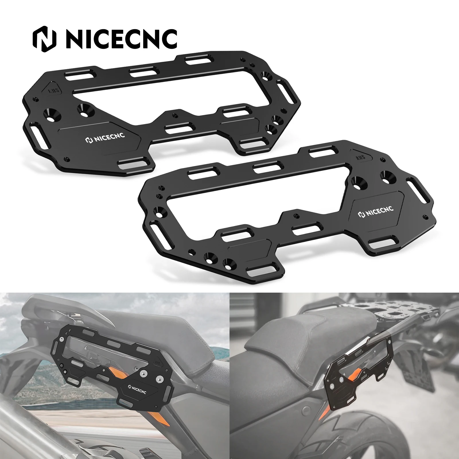 

NICECNC Luggage Rack Saddlebag Bracket Side Carriers for KTM 1290 Super Adventure R/S 1290 SAR SAS 1290 Super ADV 2021 2022 2023