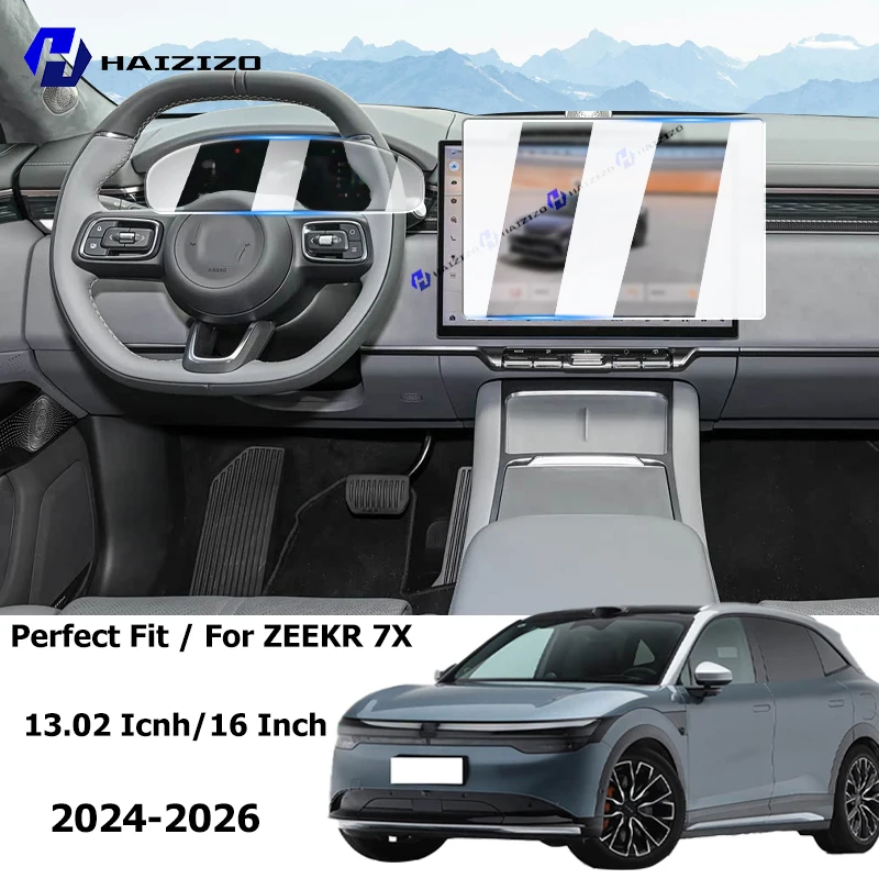 Para ZEEKR 7X 2024-2026: Película protetora fosca antirreflexo para tela LCD de navegação GPS automotiva, acessórios de película de vidro temperado para interior do carro