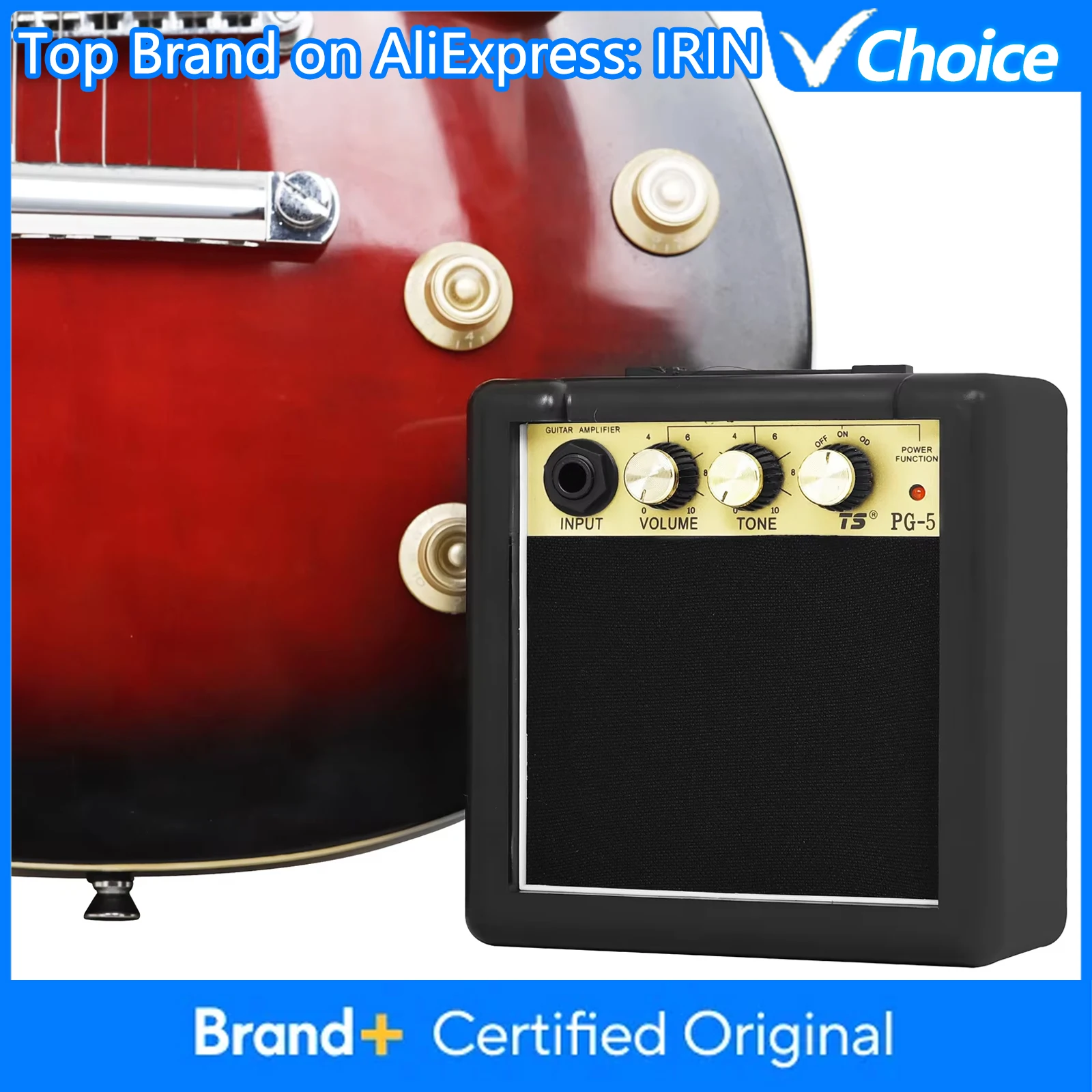 

Портативный гитарный усилитель IRIN 5W с динамиком 3W для акустических и электрогитар, аксессуары и запчасти для музыкальных инструментов