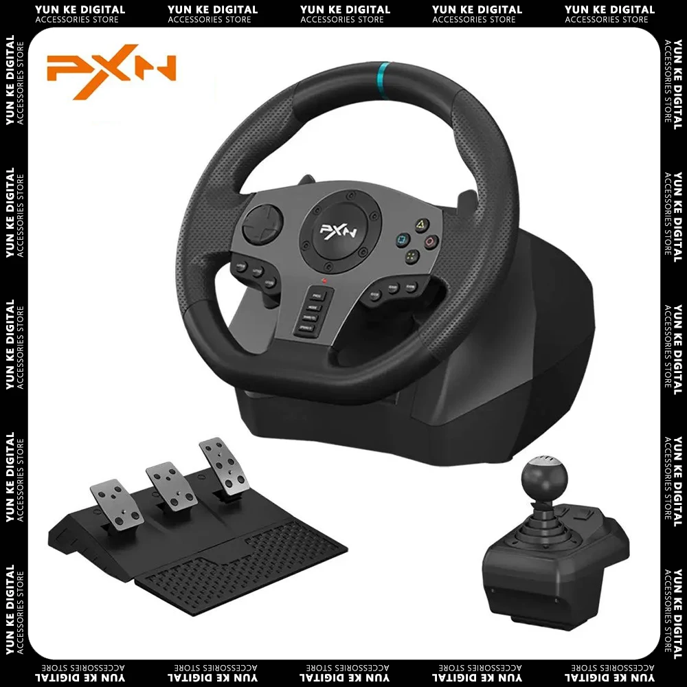 

PXN V9 Gaming Racing Wheel Simracing Game Racing Wheel For PS4/PS3/Xbox One/PC Windows/Nintendo Switch/Xbox Series S/X 270°/900°