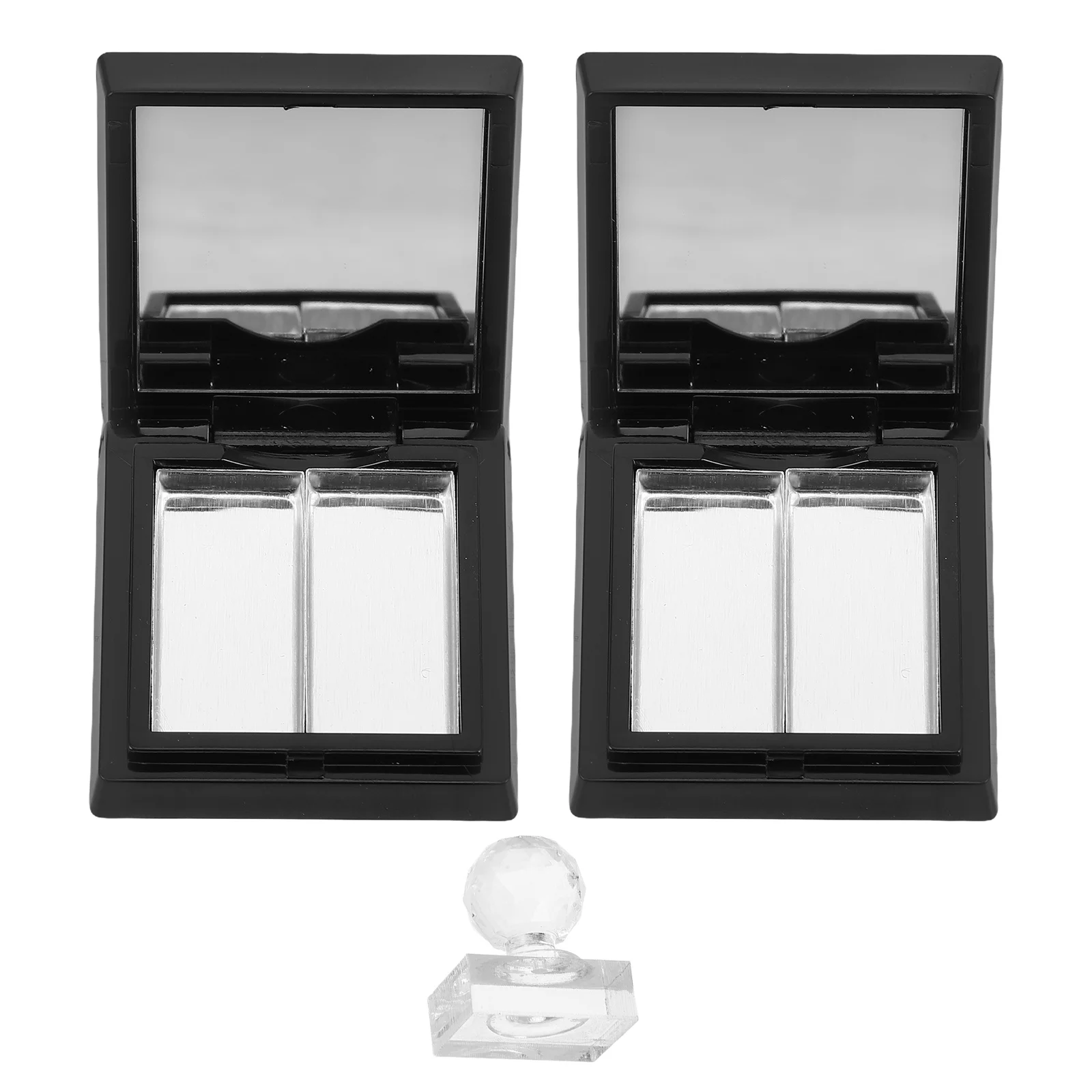 

1Set Empty Eyeshadow Palette for Makeup Depotting - Multifunctional DIY Lipstick Blush Foundation Container Portable Travel