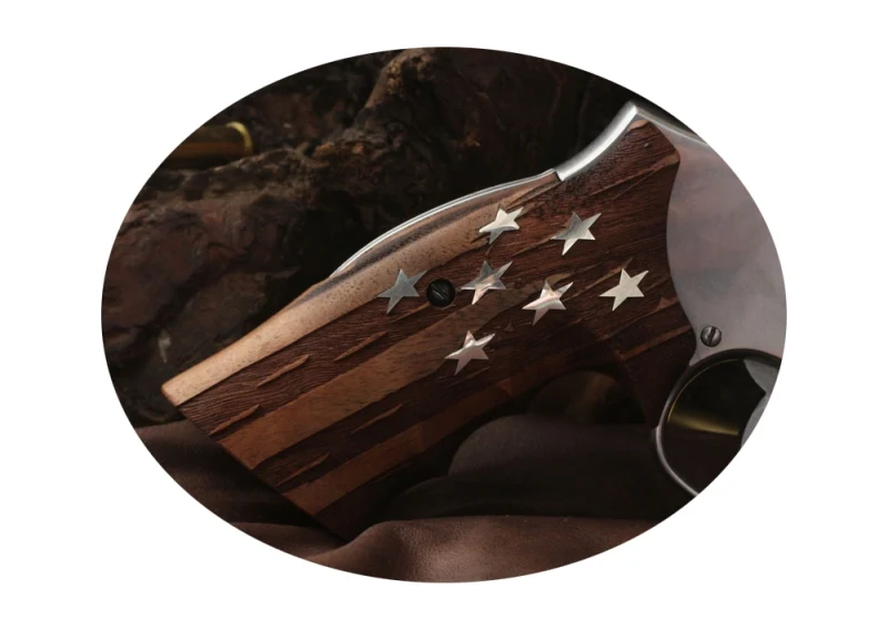 KSD Brand Smith Wesson N Frame Round Butt Compatible Walnut Grips American Flag