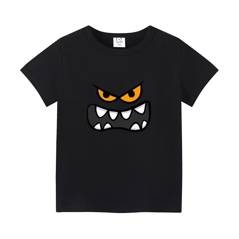 Hot Sale Red Ball Print Cartoon Kids T-Shirts Funny Game Girls Clothes Baby Boys T Shirt Summer Casual Children Tops