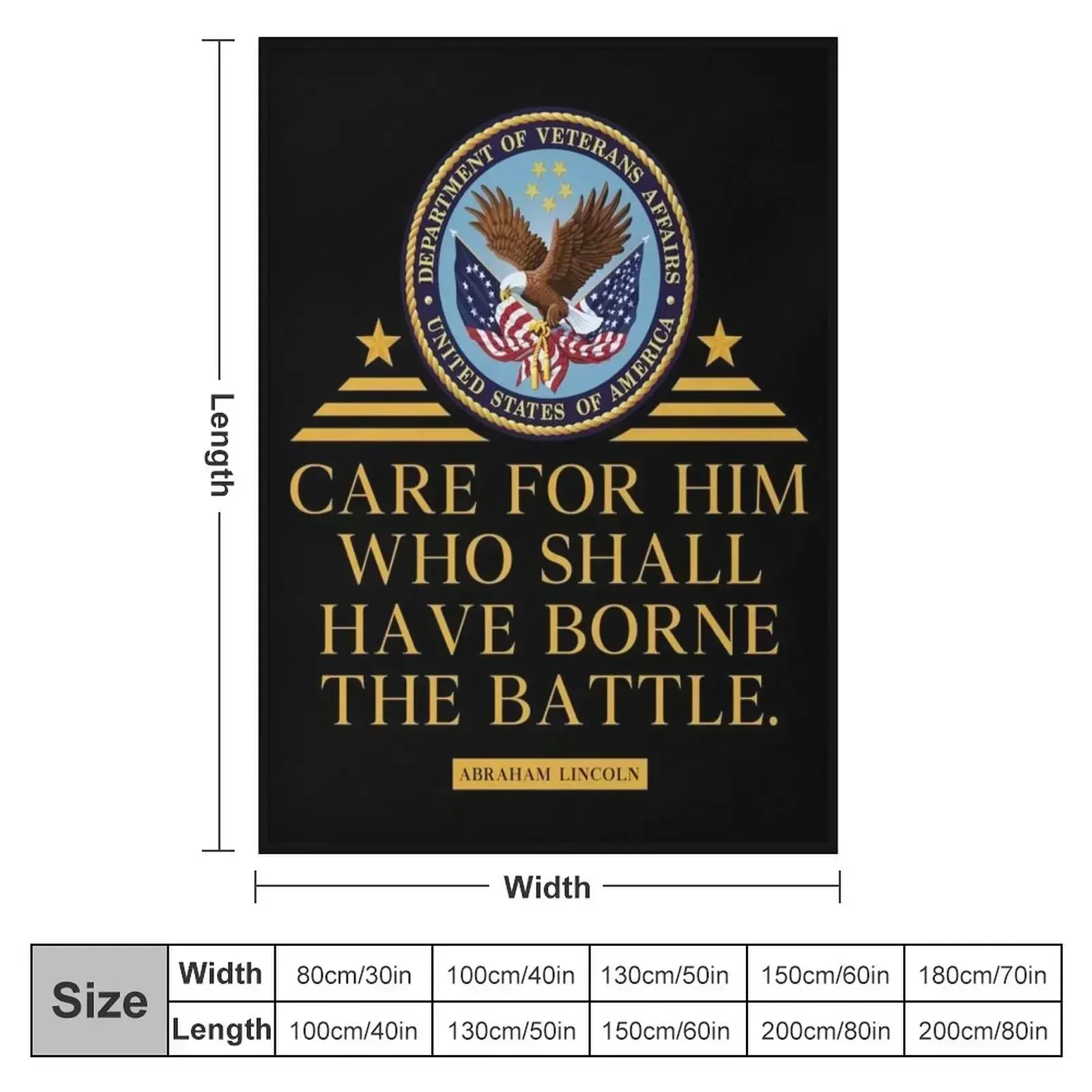 Awesome Department of veterans affairs Gift Throw Blanket bed plaid Decorative Sofa Flannel Winter beds Blankets